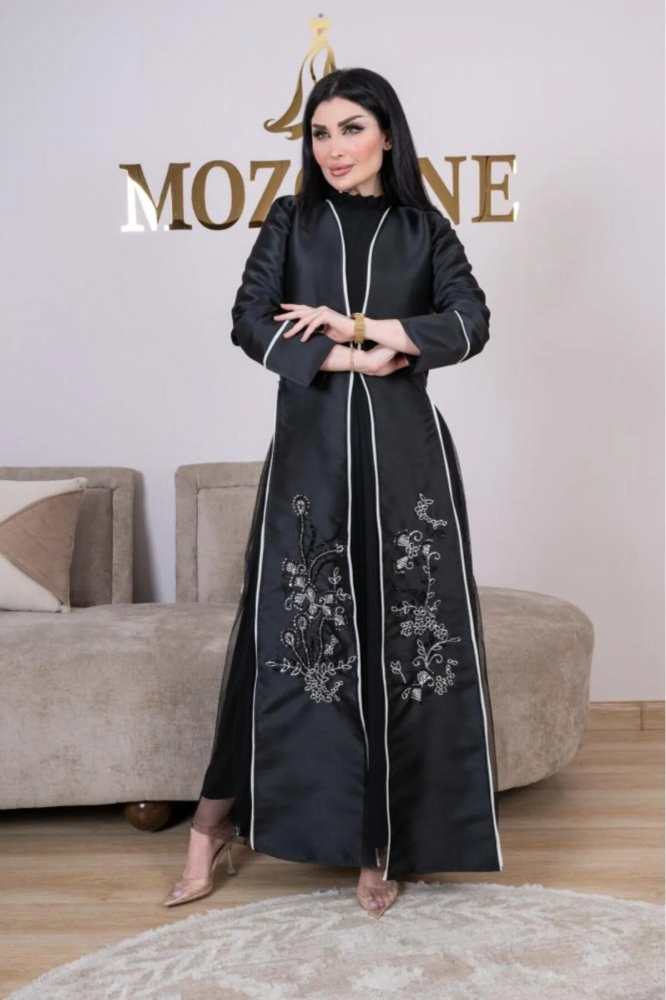 فستان سهرة بنقشة أنيقة