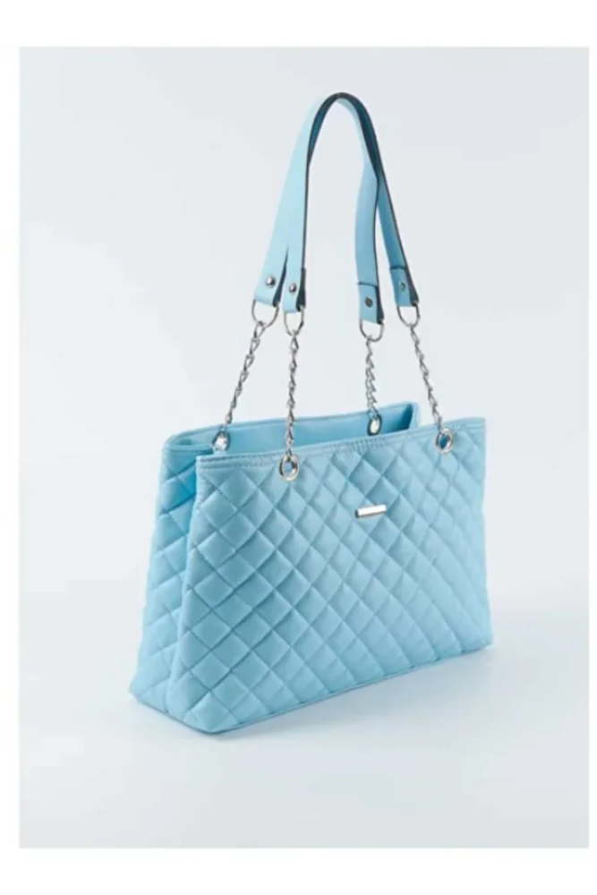 حقيبة يد وكتف مَنك بسلسلة معدنية