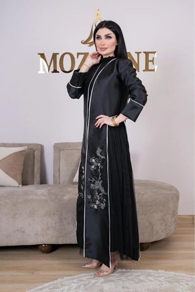 فستان سهرة بنقشة أنيقة