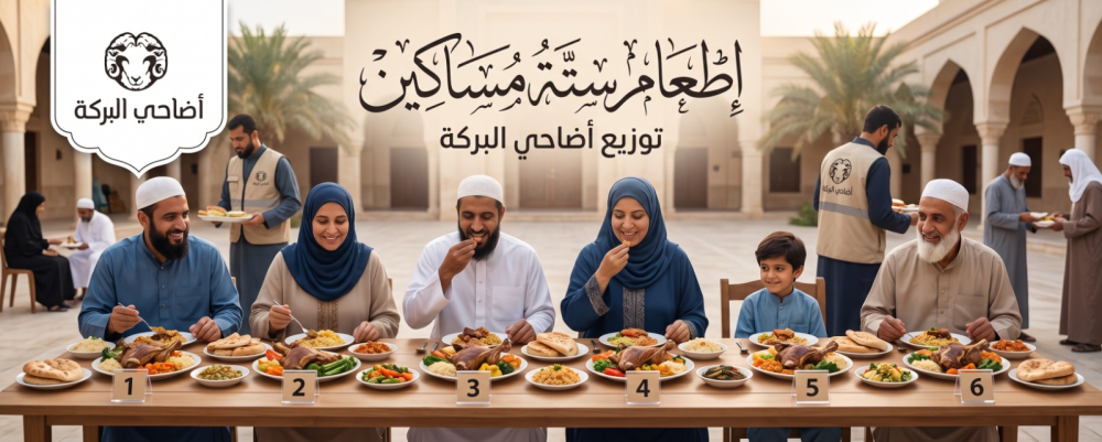 اطعام ستة مساكين