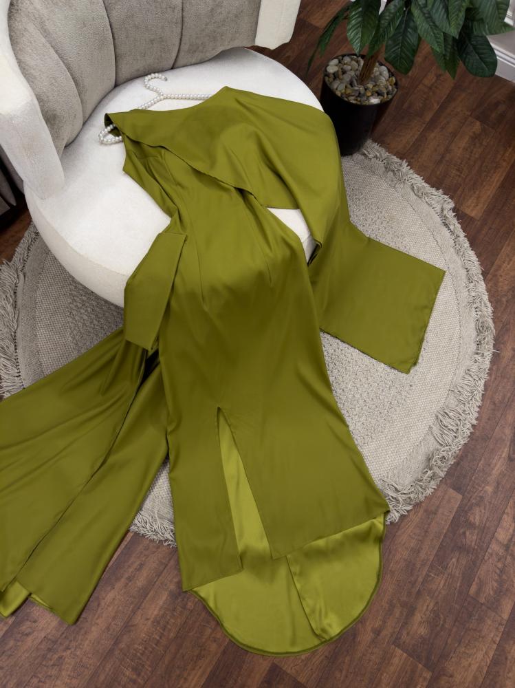 فستان زيتي تفته تصميم حديث انيق