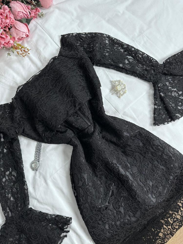 فستان رزه دانتيل تفاصيل فخمه