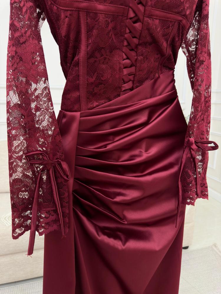 فستان يسرى  دانتيل  سهرة