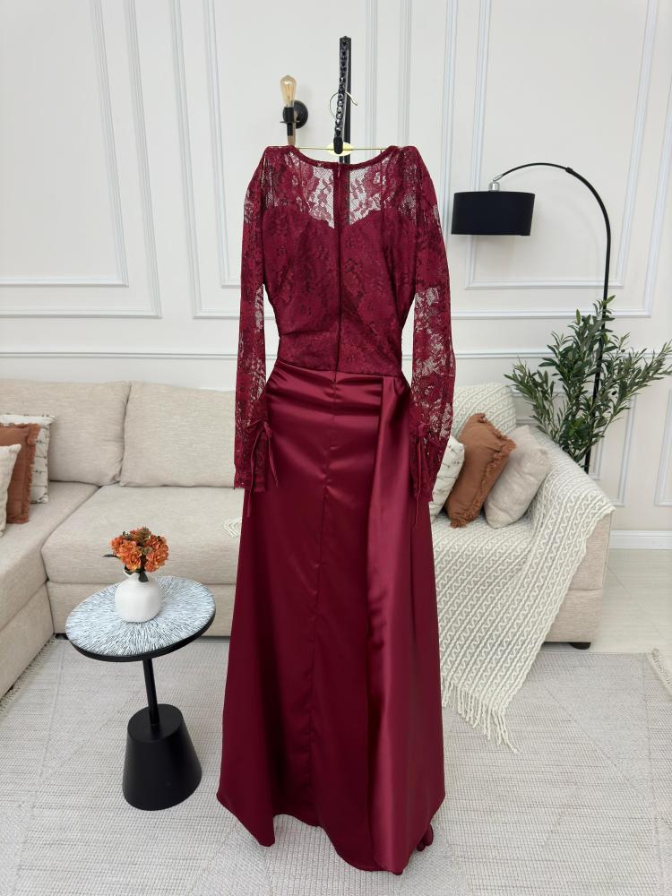 فستان يسرى  دانتيل  سهرة