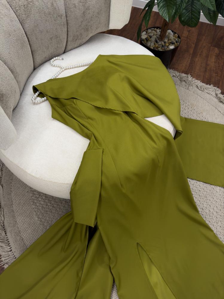 فستان زيتي تفته تصميم حديث انيق