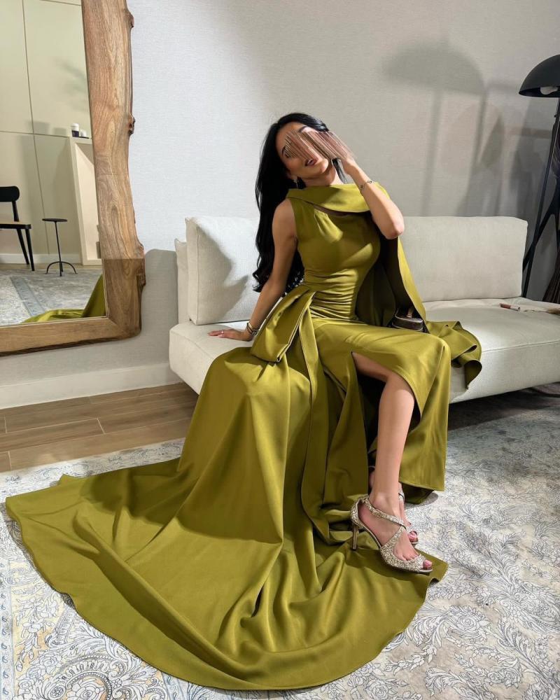 فستان زيتي تفته تصميم حديث انيق