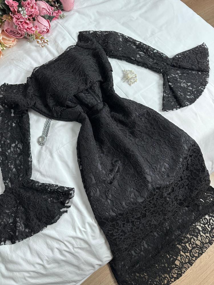 فستان رزه دانتيل تفاصيل فخمه