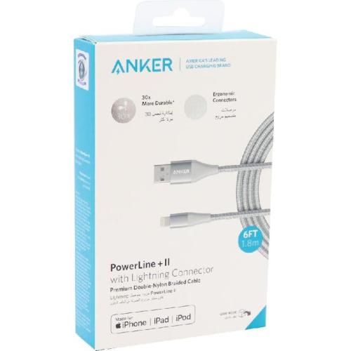 كيبل شاحن2 متر ايفون USB قماش من شركة ANKER