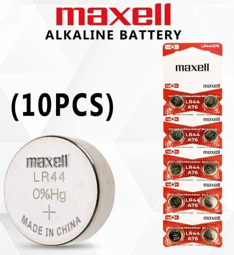 Maxell | 10 x LR44 1.5V Alkaline Batteries | 4850_...