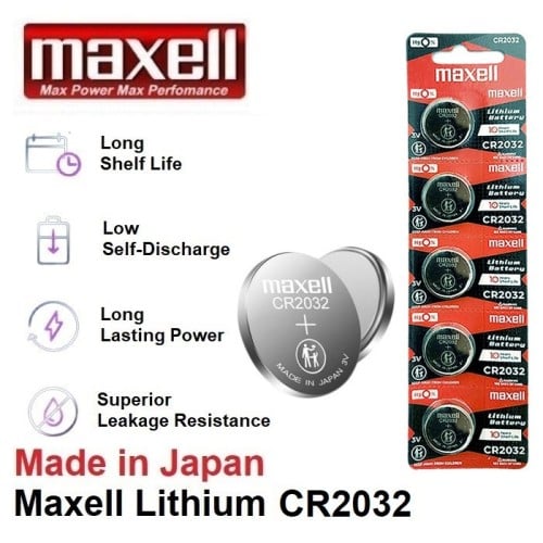 Maxell | 3V Lithium Battery | CR2032 | 5 pack | 16...