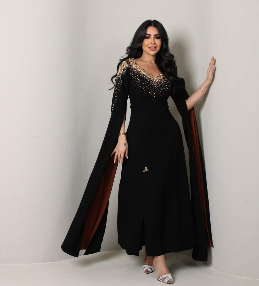 فستان سهره اسود طويل