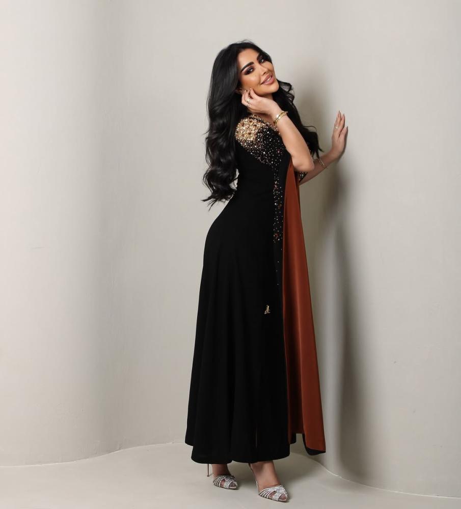 فستان سهره اسود طويل