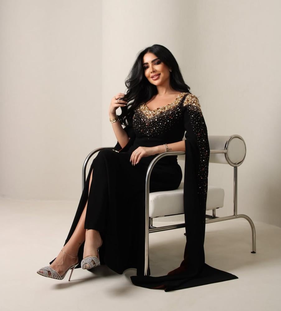 فستان سهره اسود طويل