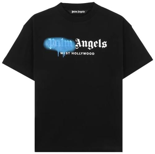 Palm Angels West Hollywood Sprayed Tee 'Black/Blue...