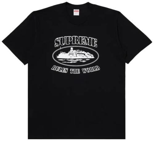 Supreme x Corteiz Rules The World Tee 'Black'
