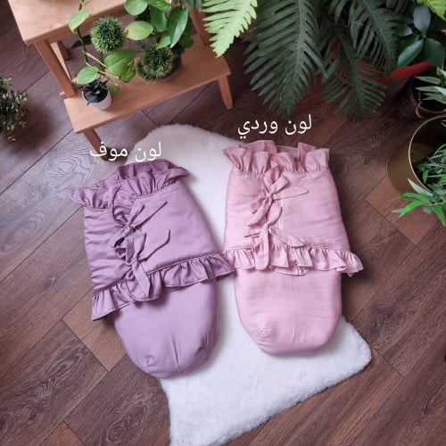 لفة مواليد جاهزة مخيطة قطن الوان بناتي