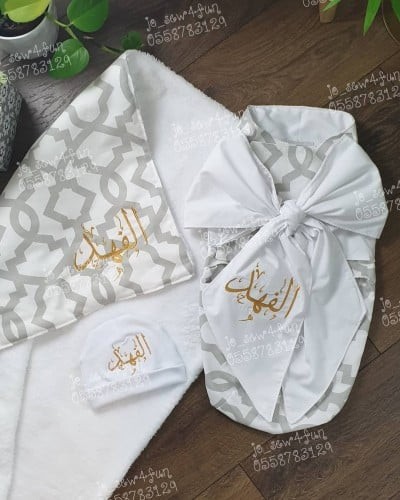 لفة مواليد الفيونكة جاهزة قطن!