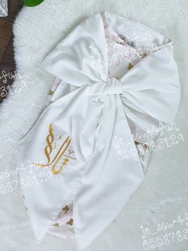 لفة مواليد الفيونكة جاهزة قطن ألوان متعددة