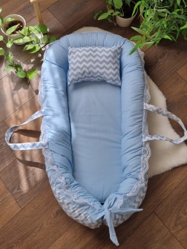 سلة البيبي مع مسكات من الجنبين مع خدادية - الوان متعددة ولادي!