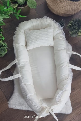 سلة البيبي مع مسكات من الجنبين مع خدادية - الوان متعددة محايده!