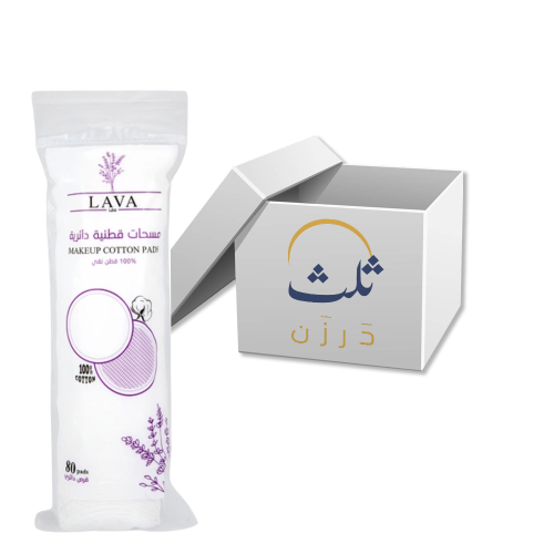 درزن لافا مسحات قطنية دائرية ( 12 عبوة )