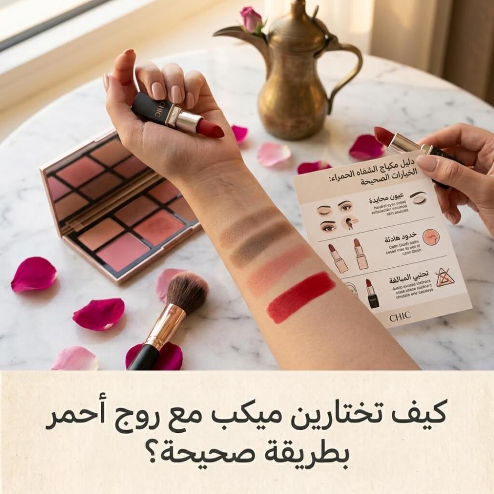 كيف تختارين ميكب مع روج احمر بطريقة صحيحة؟