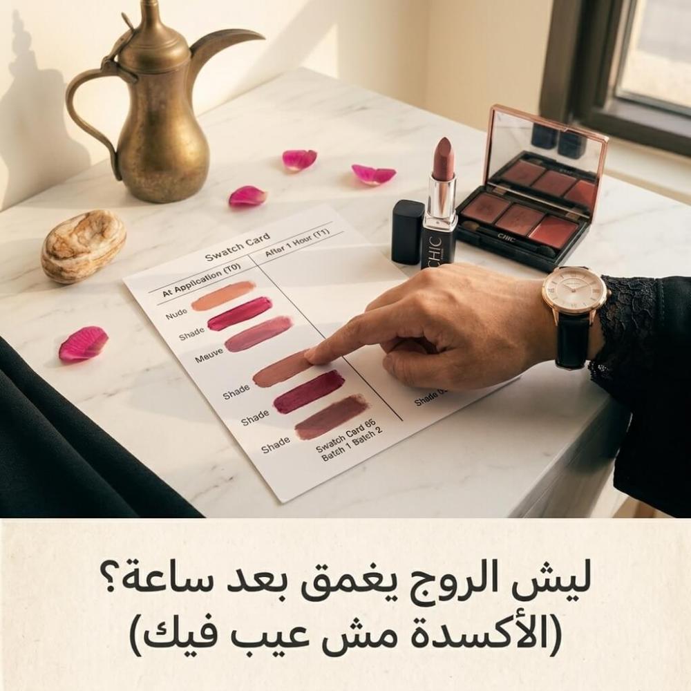 ليش الروج يغمق بعد ساعة؟ (الأكسدة مش عيب فيك)