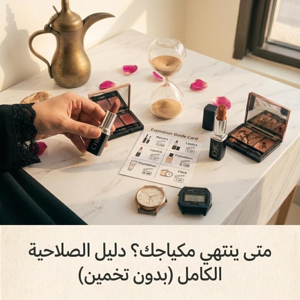 متى ينتهي مكياجك؟ دليل الصلاحية الكامل (بدون تخمين)