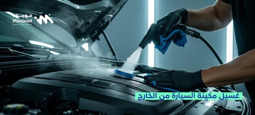 غسيل مكينة السيارة من الخارج