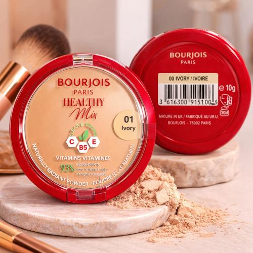 بودرة وجه بورجوا هيلثي ميكس رقم 01 روز بيج – Bourjois Healthy Mix Face Powder 01 Rose Beige