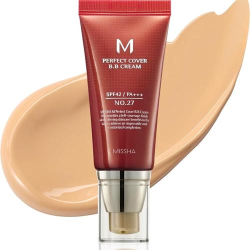 كريم بي بي ميشا M بيرفكت كوفر رقم 27 بيج – Missha M Perfect Cover BB Cream No.27 Beige 50ml