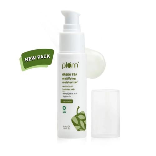 مرطب شاي أخضر مطفي للبشرة الدهنية والحبوب