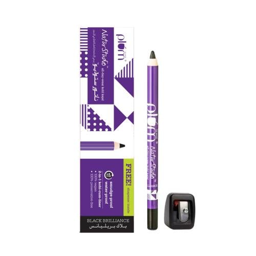 أيلاينر أسود فاحم ثابت، مقاوم للماء والتلطخ