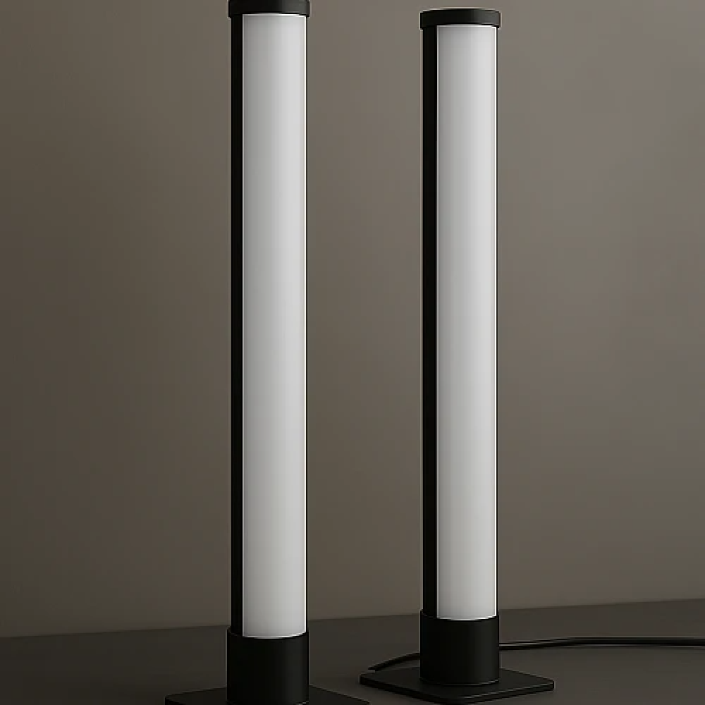 مصباح طاولة غطاء اسود لون انارة RGB مزدوج ثنائي