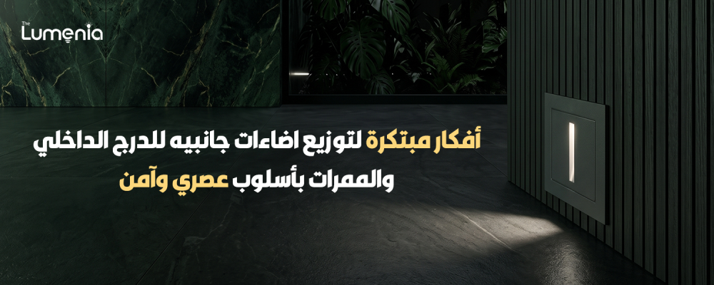أفكار مبتكرة لتوزيع اضاءات جانبيه للدرج الداخلي والممرات