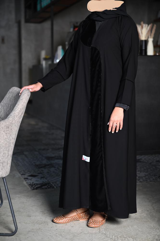 عباية شتوية انيقة كريب ومخمل