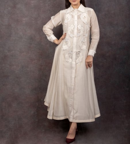 chanderi silk dress