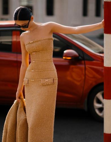 Gold dress