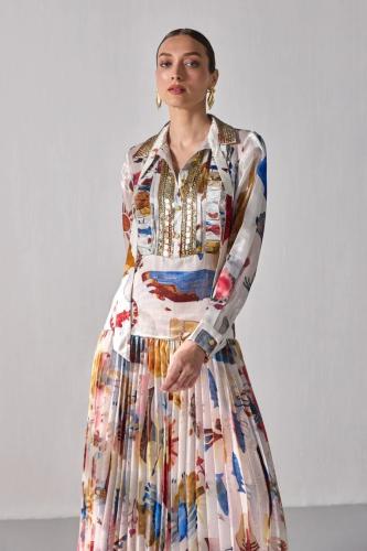 Printed maxi dress