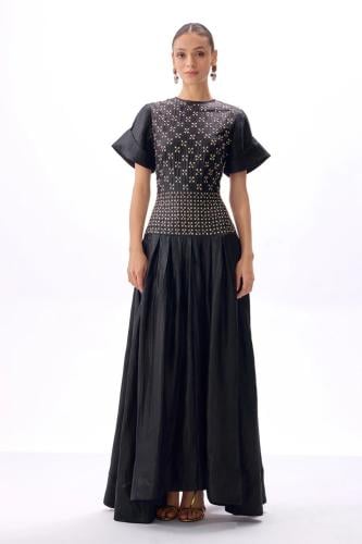 Black gold dress