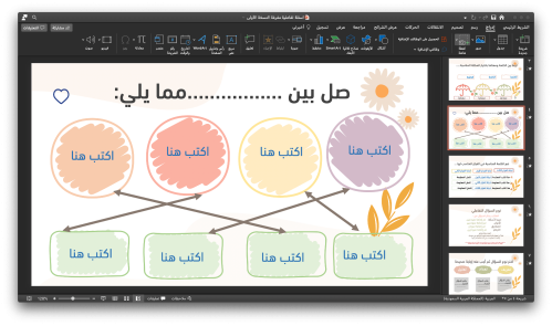 عرض بوربوينت أسئلة تفاعلية مفرغة للدروس التعليمية