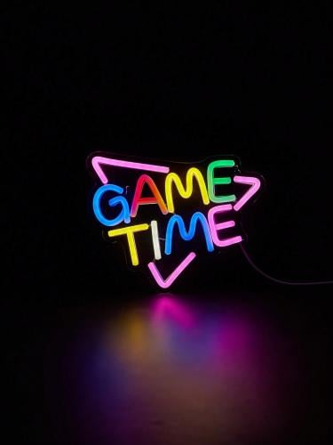 لوحة نيون game time