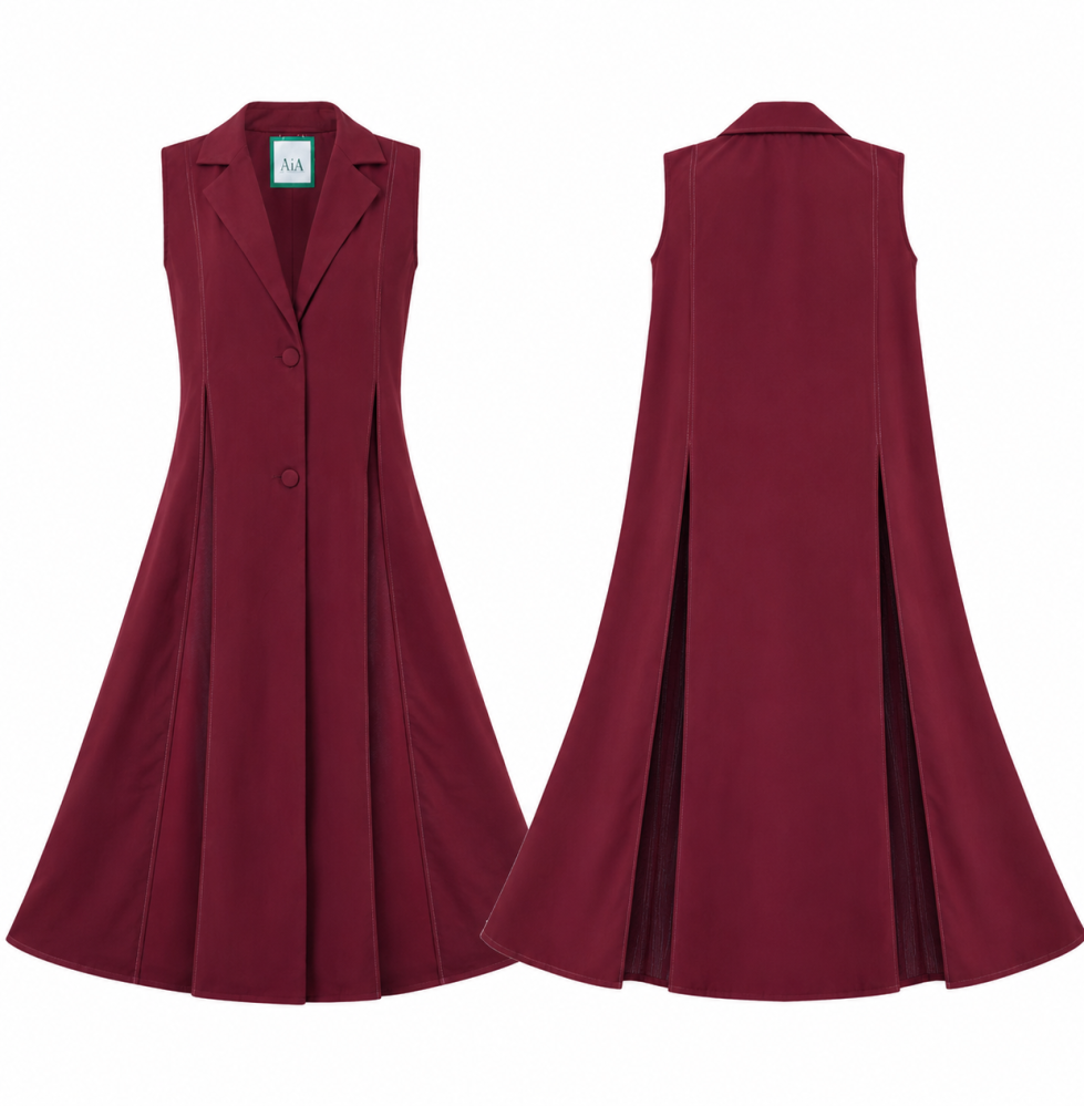 Form Burgendy Abaya