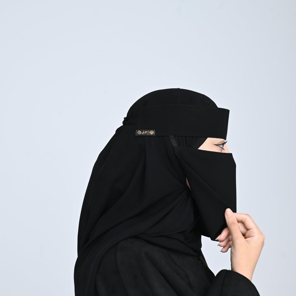 نقاب مقوى قصير مطاط طويل