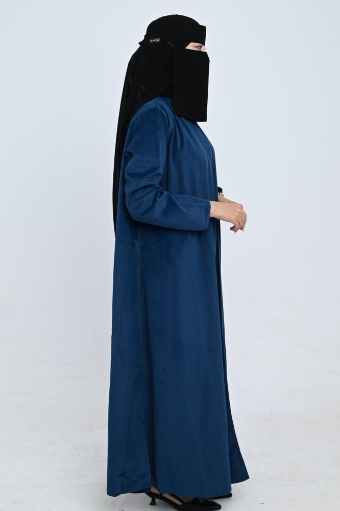 عباية كلوش شموة كحلي فاتح