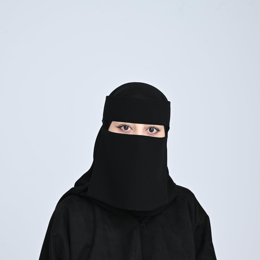 نقاب مقوى قصير مطاط طويل