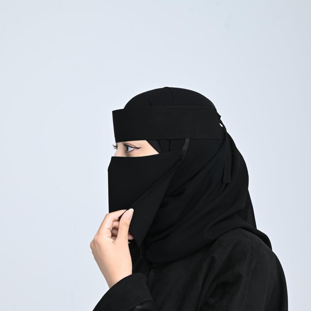 نقاب مقوى قصير مطاط طويل