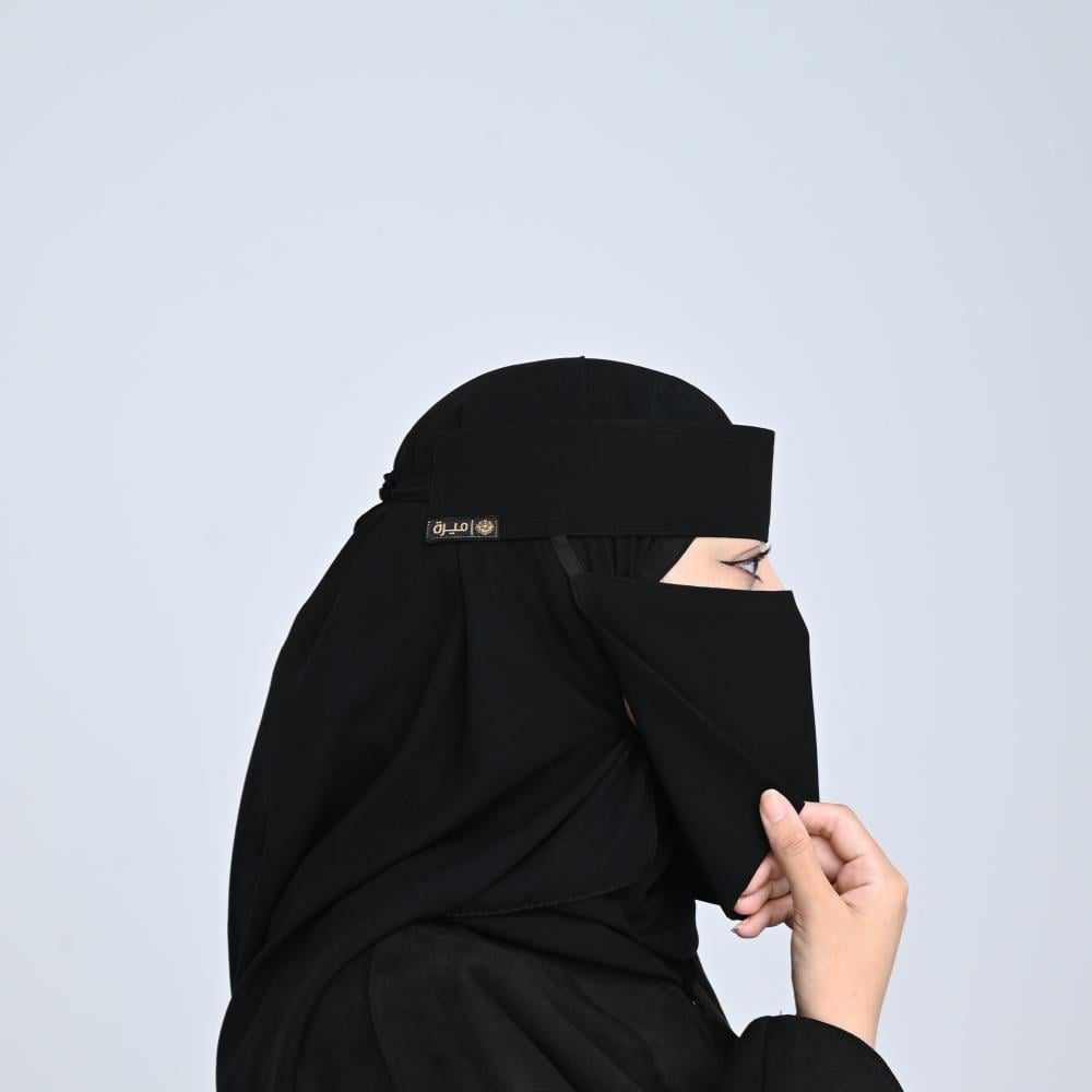 نقاب مقوى قصير مطاط طويل