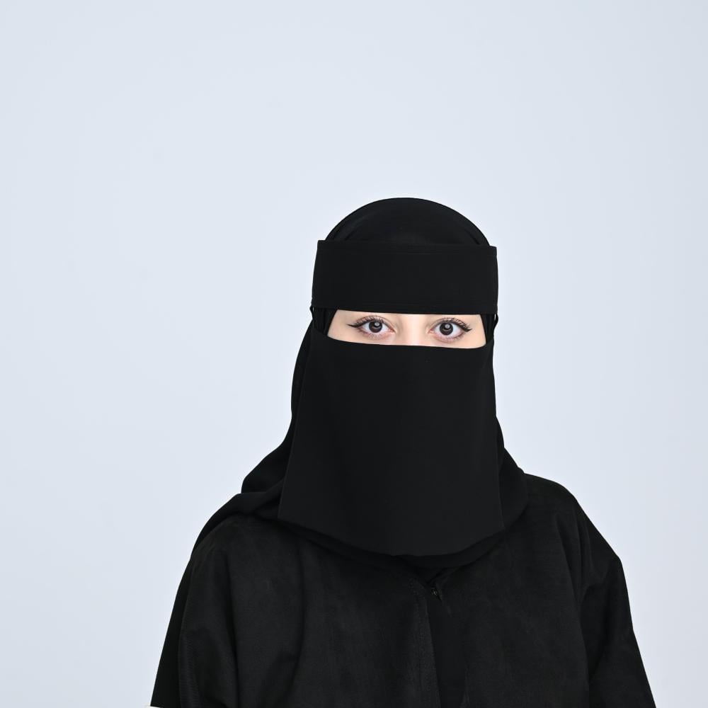 نقاب مقوى قصير مطاط طويل