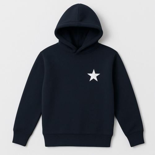Dark blue pants with a sparking star